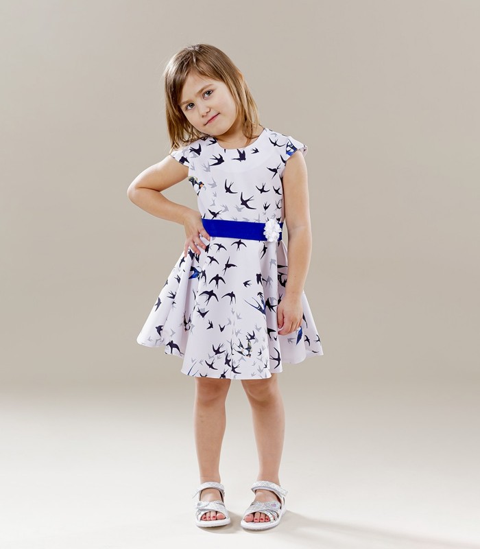 Платье с ласточками для девочек 270242 01 (2)